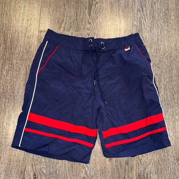 HOM Men’s Swim Shorts – Size Medium – Navy/Red - Picture 1 of 7
